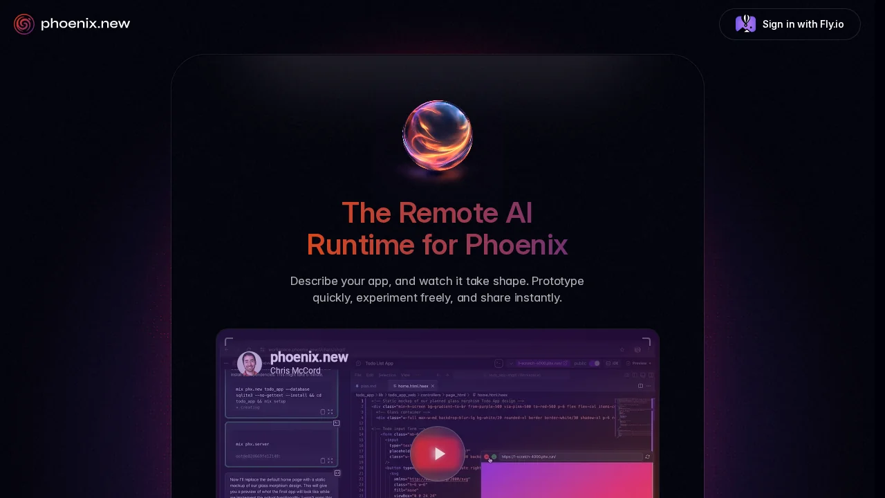 Phoenix.new screenshot 1