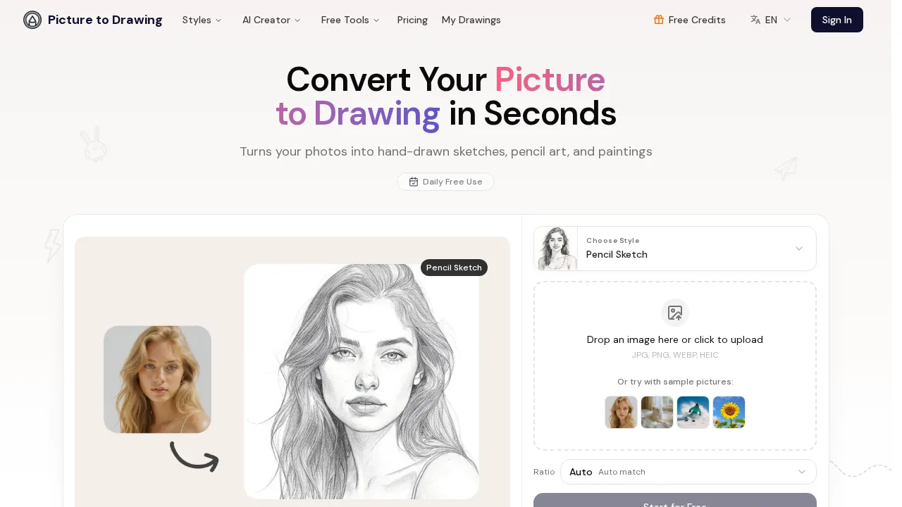 Picture to Drawing AI screenshot 1