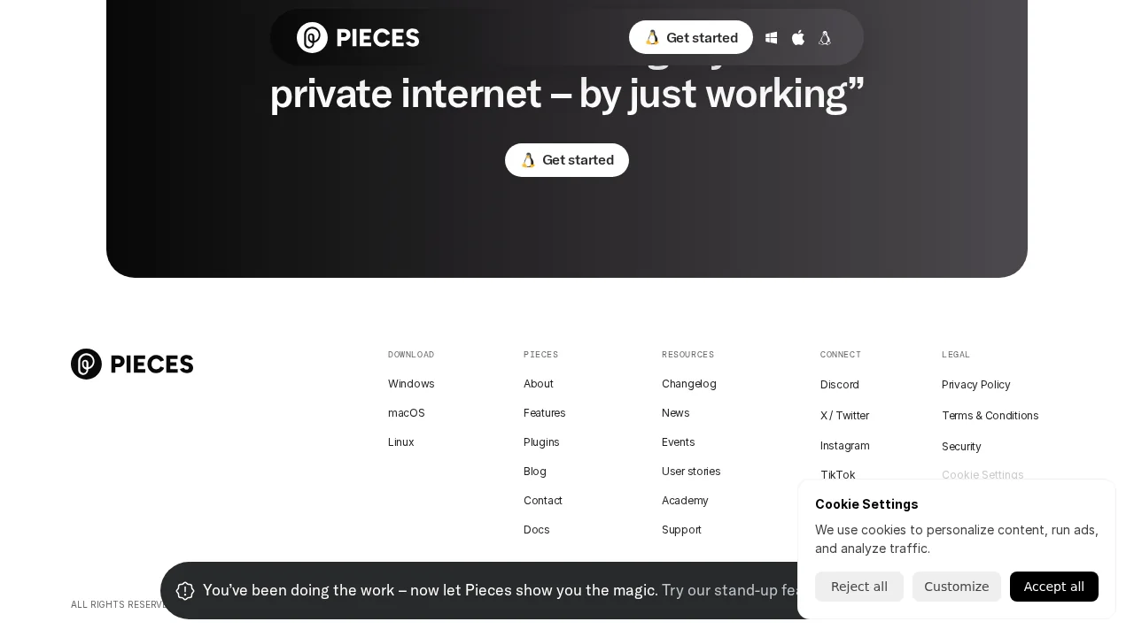 Pieces.app screenshot 1