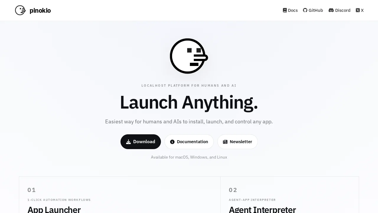 Pinokio screenshot 1