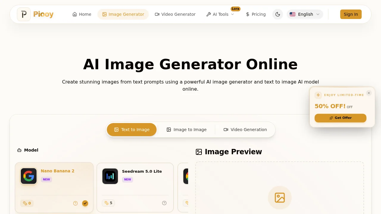 Piooy AI Image Generator screenshot 1