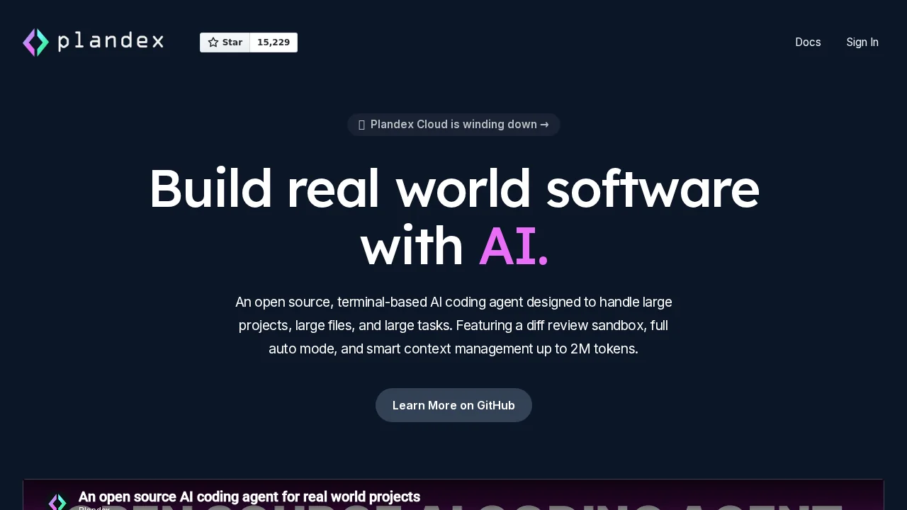 Plandex screenshot 1
