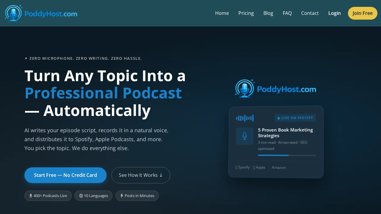 PoddyHost.com screenshot 1