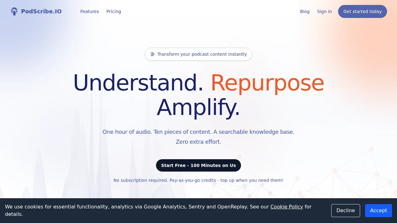 PodScribe.IO screenshot 1