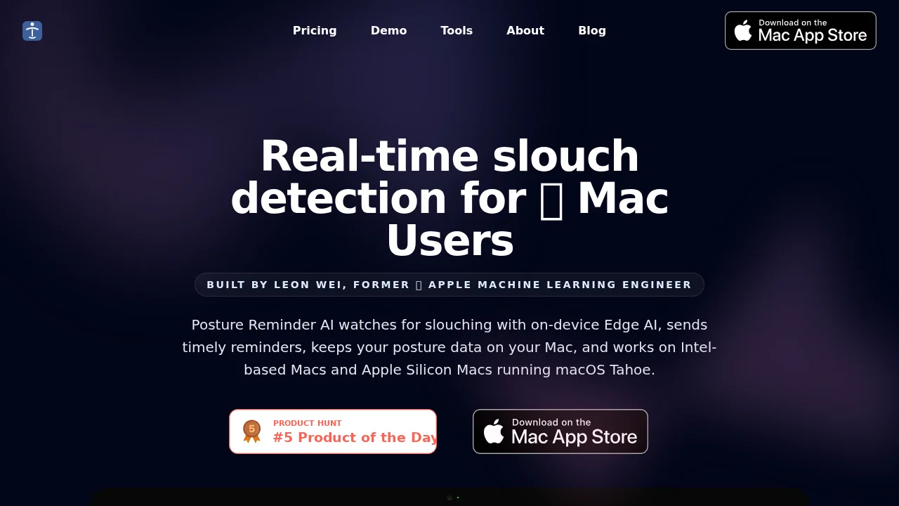 Posture Reminder App screenshot 1