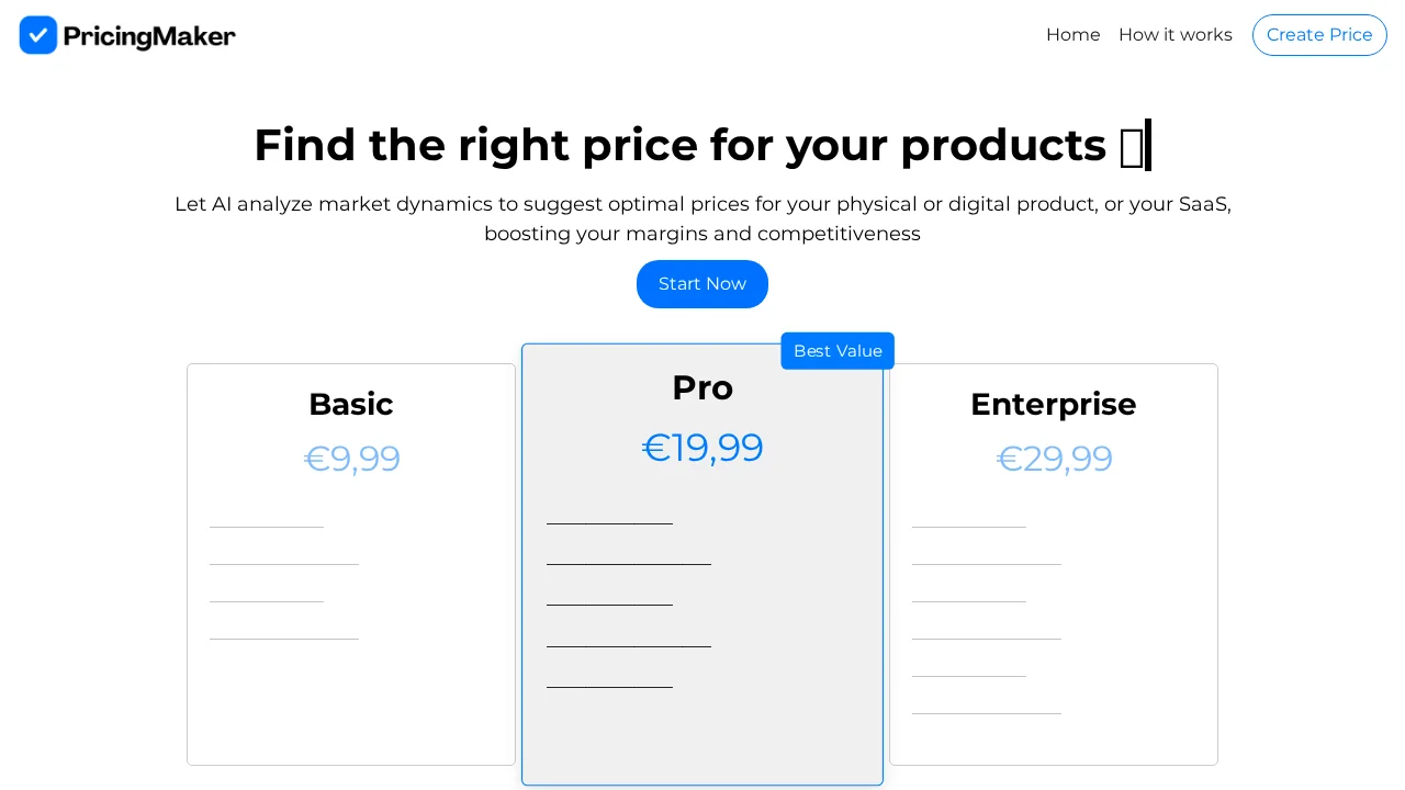 PricingMaker screenshot 1