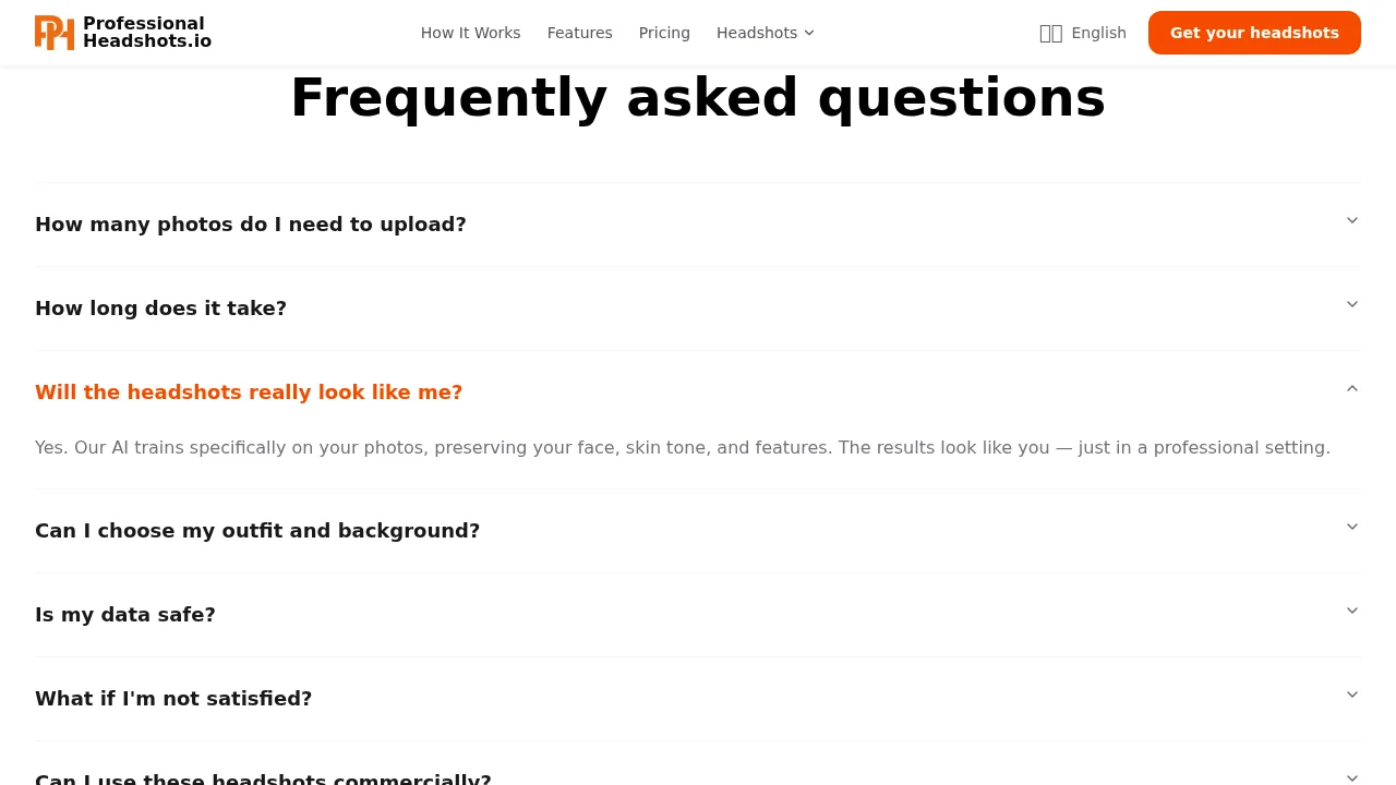 Professional Headshot.io screenshot 1