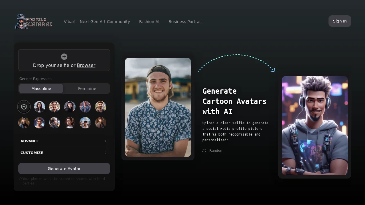 Profile Avatar AI screenshot 1