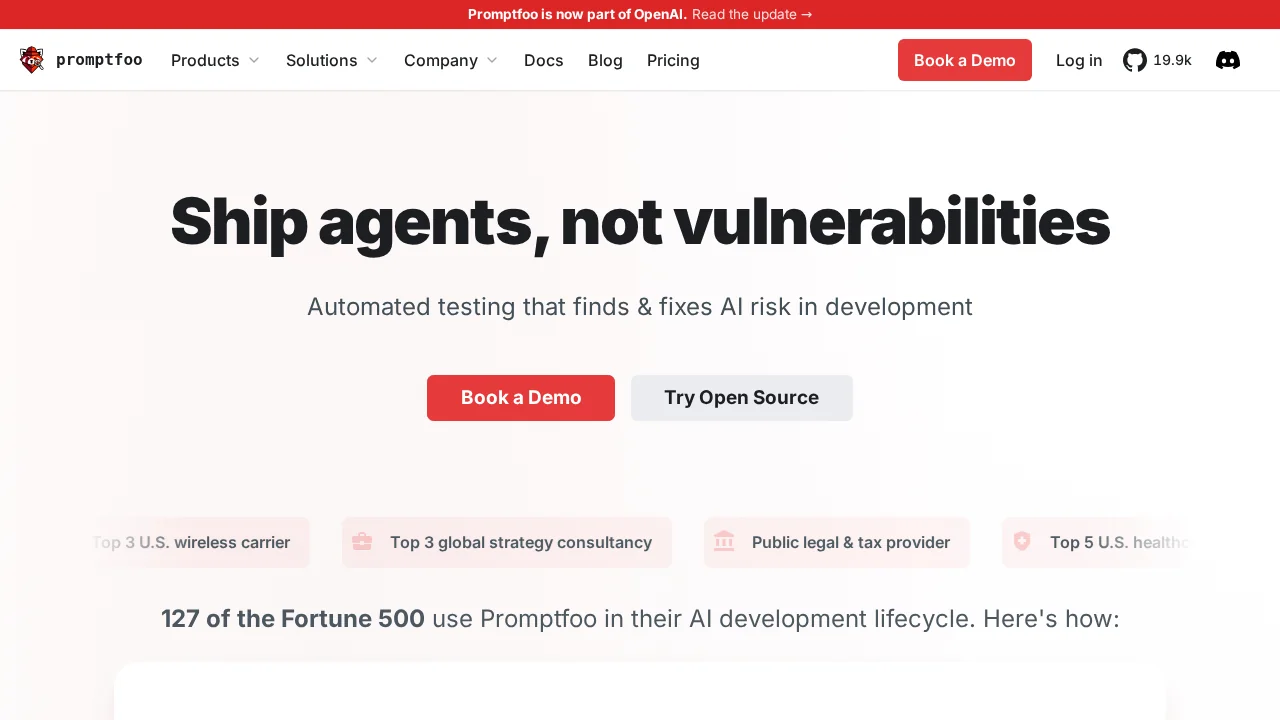 Promptfoo screenshot 1