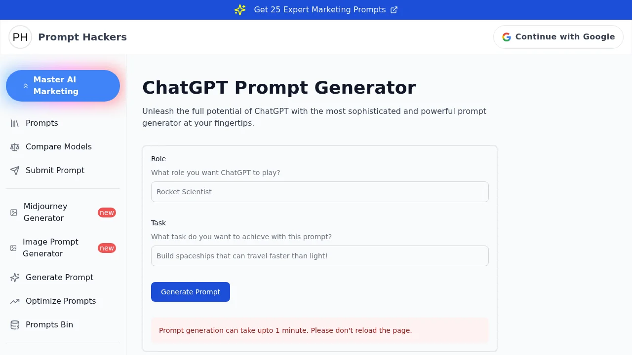 Prompthackers screenshot 1