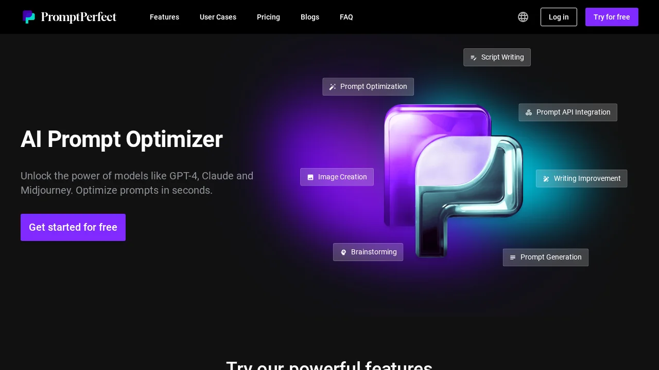 PromptPerfect screenshot 1