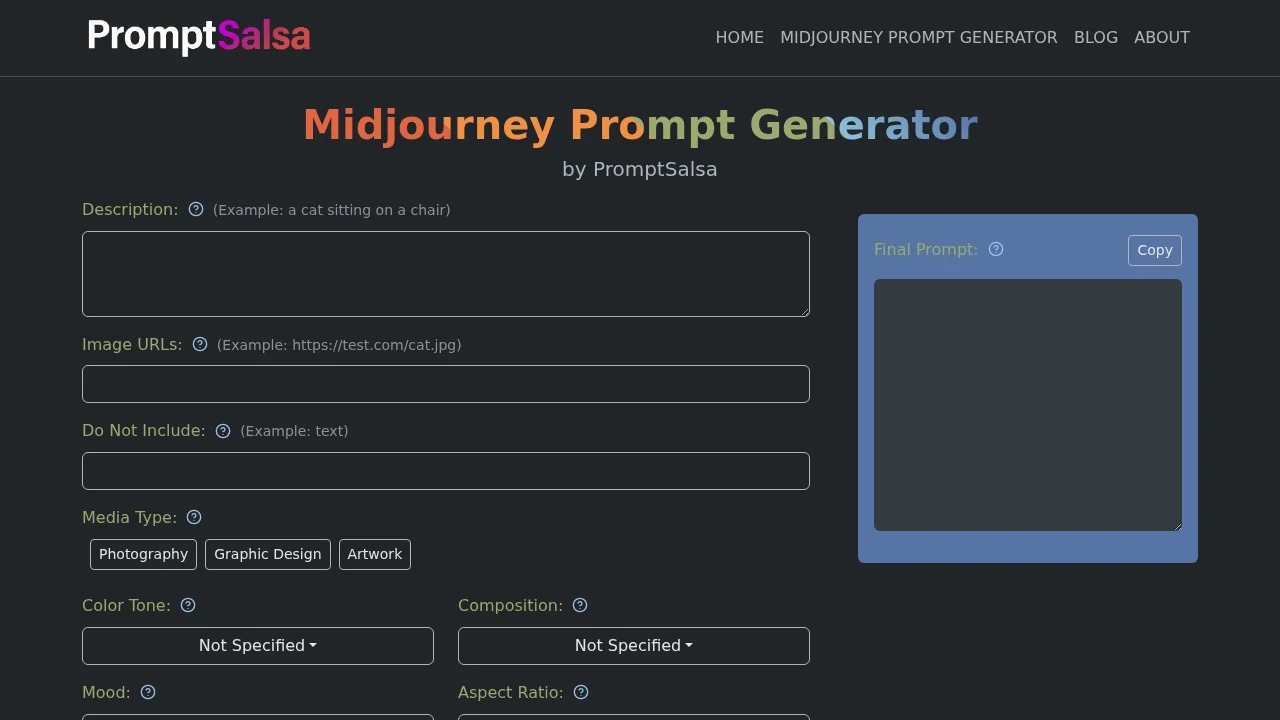 Promptsalsa screenshot 1