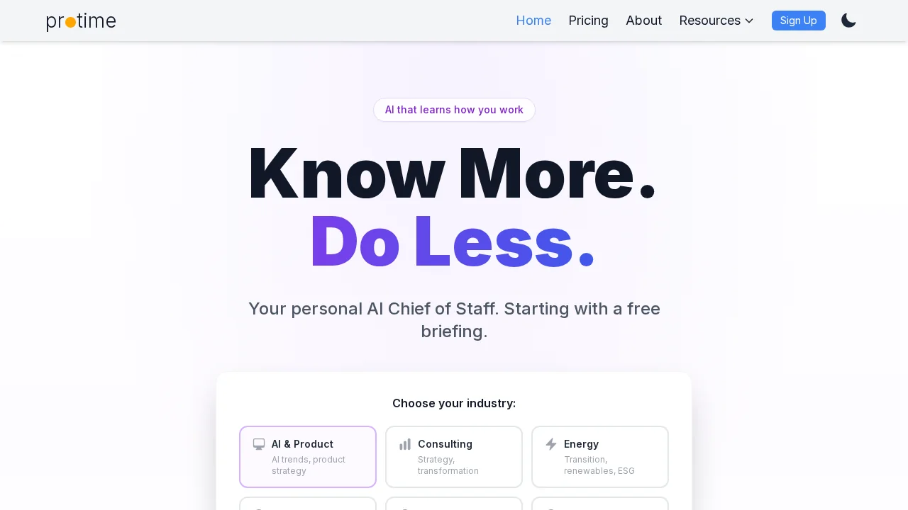 Protime AI screenshot 1