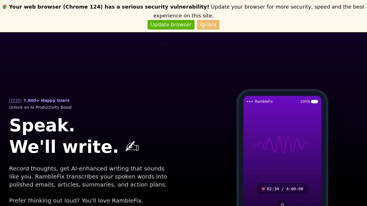 RambleFix screenshot 1