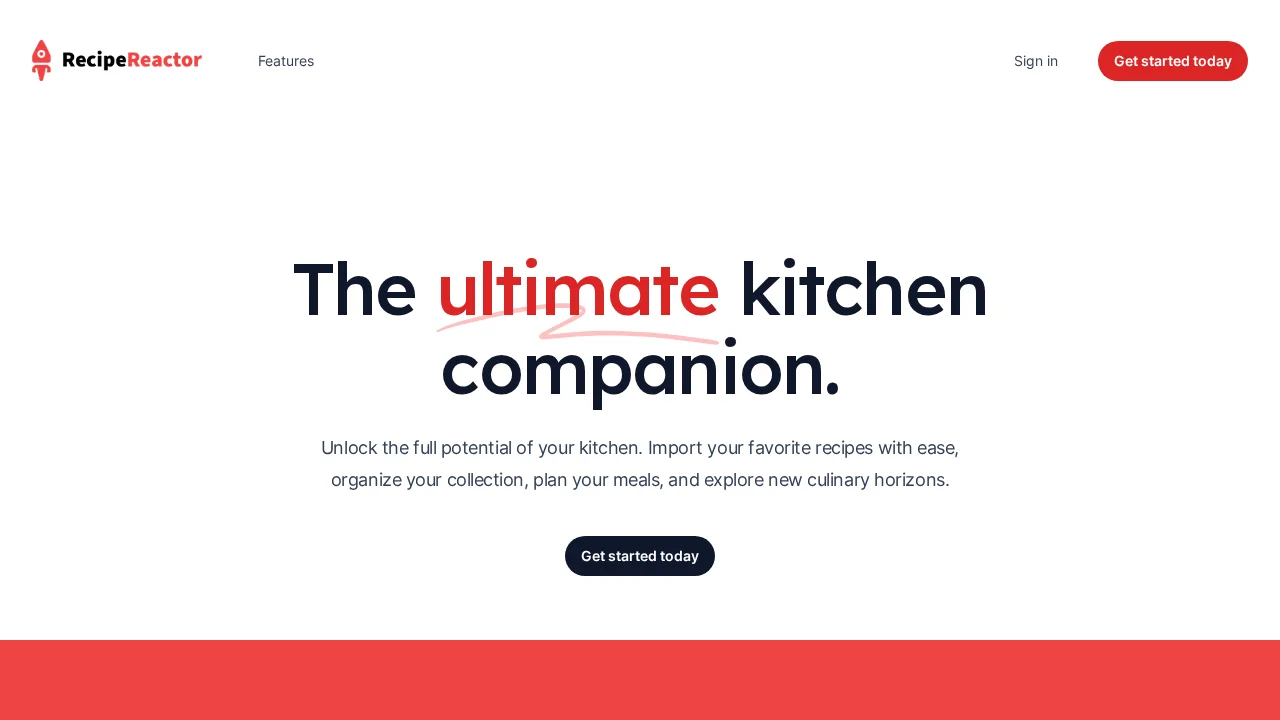 Recipe reactor screenshot 1