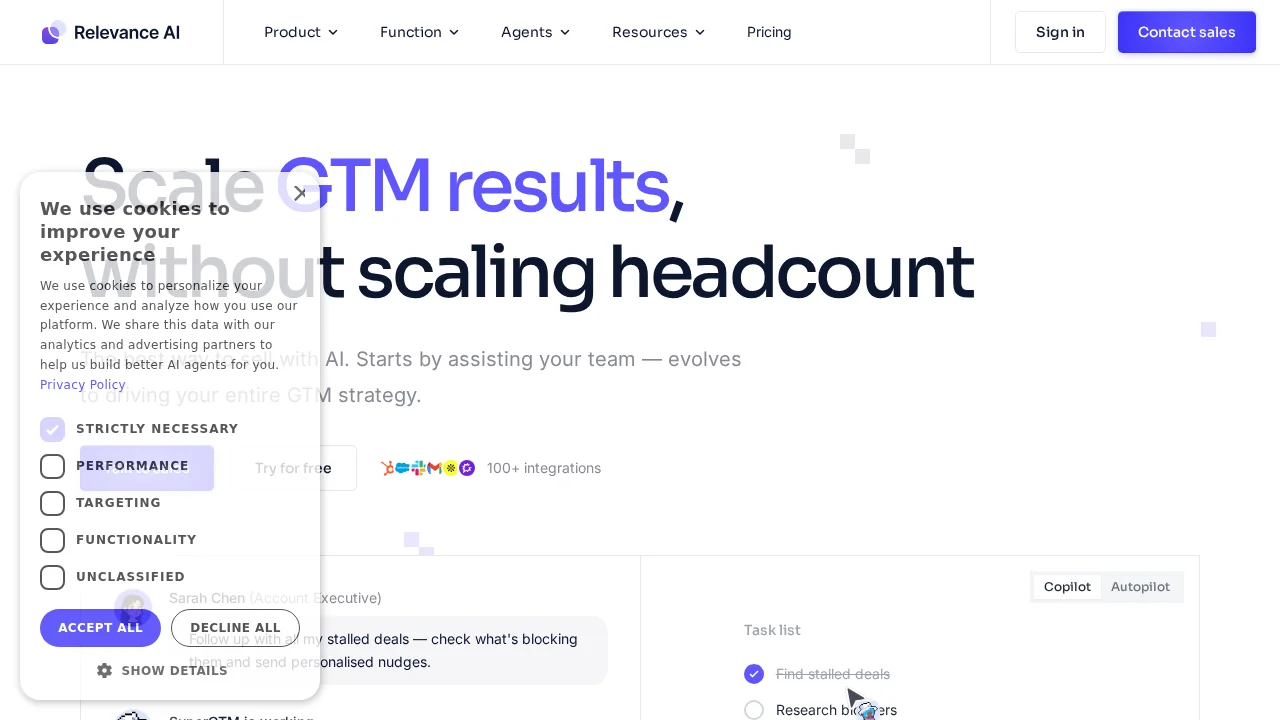 Relevance AI screenshot 1