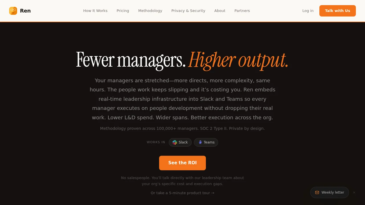 Ren AI | Leadership & Accountability Platform screenshot 1