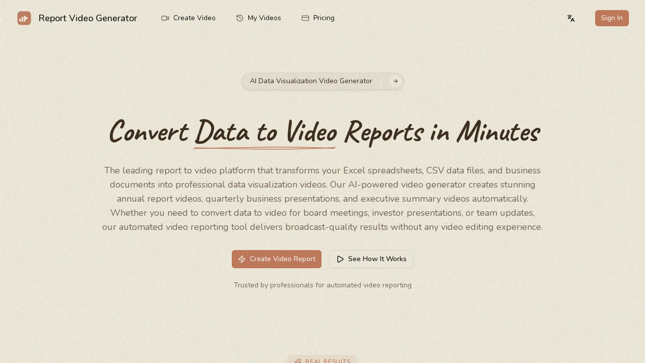 Report Video Generator screenshot 1