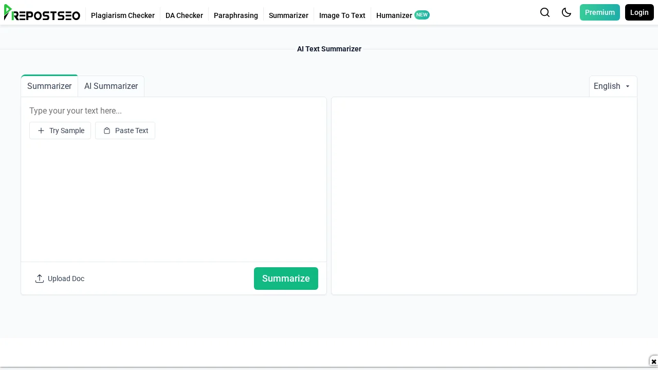 RepostSEO Summarizer screenshot 1