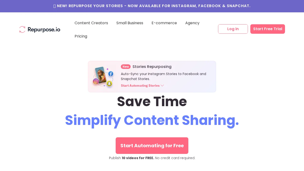 Repurpose.io screenshot 1