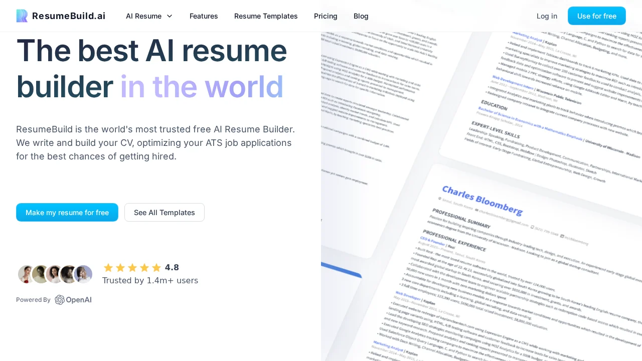 ResumeBuild screenshot 1