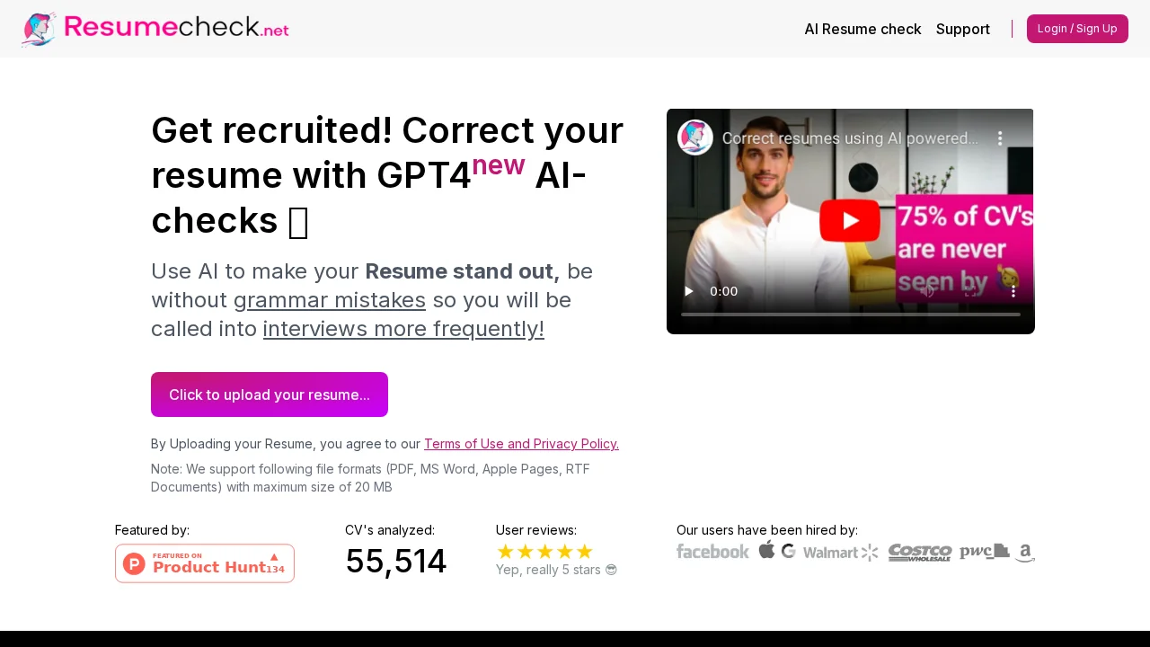 Resumecheck screenshot 1