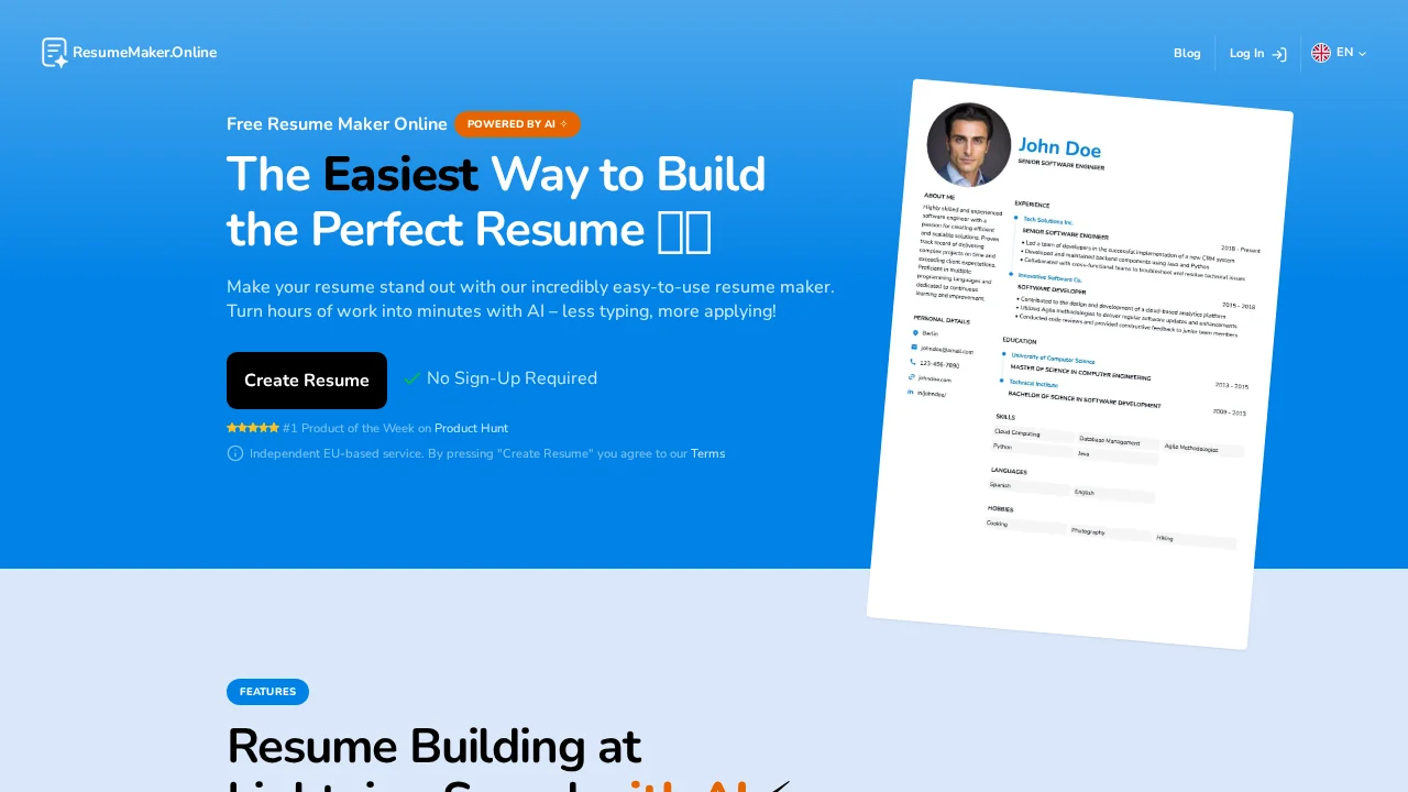 ResumeMaker.Online screenshot 1