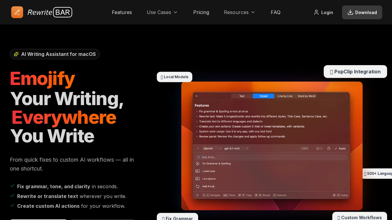 RewriteBar screenshot 1