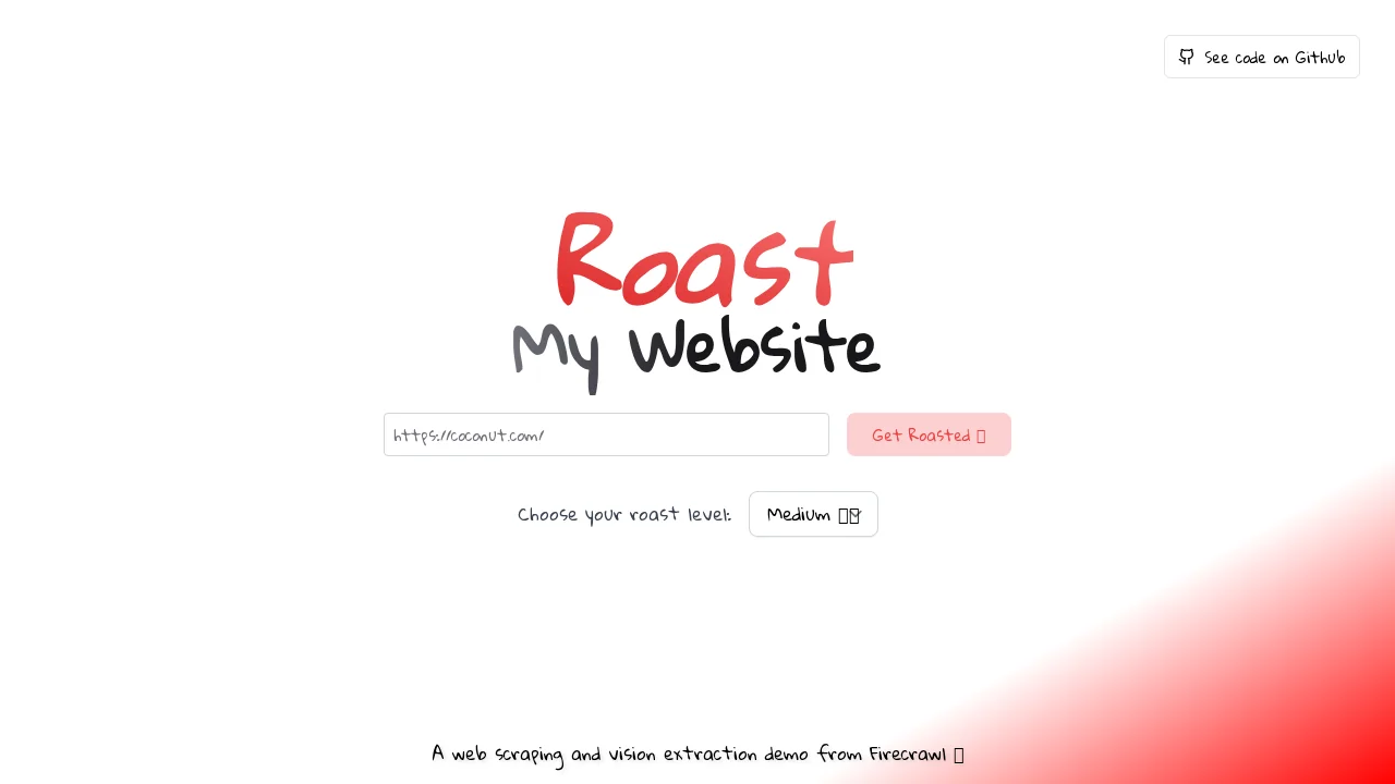 Roast My Website screenshot 1