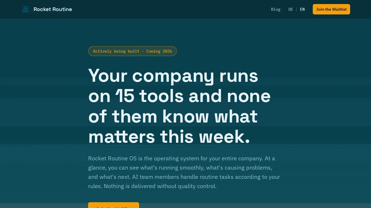 Rocket Routine OS screenshot 1