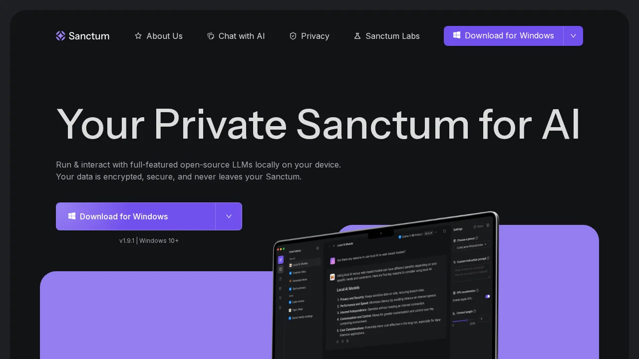 Sanctum screenshot 1