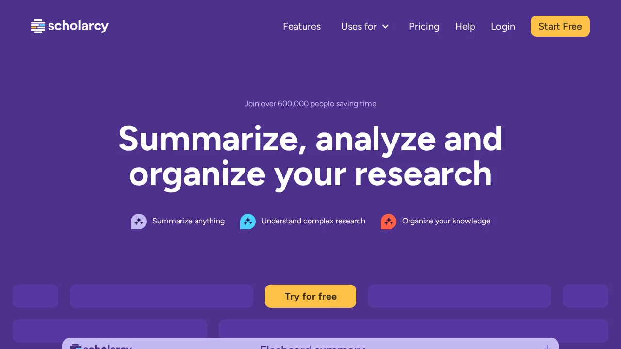 Scholarcy screenshot 1