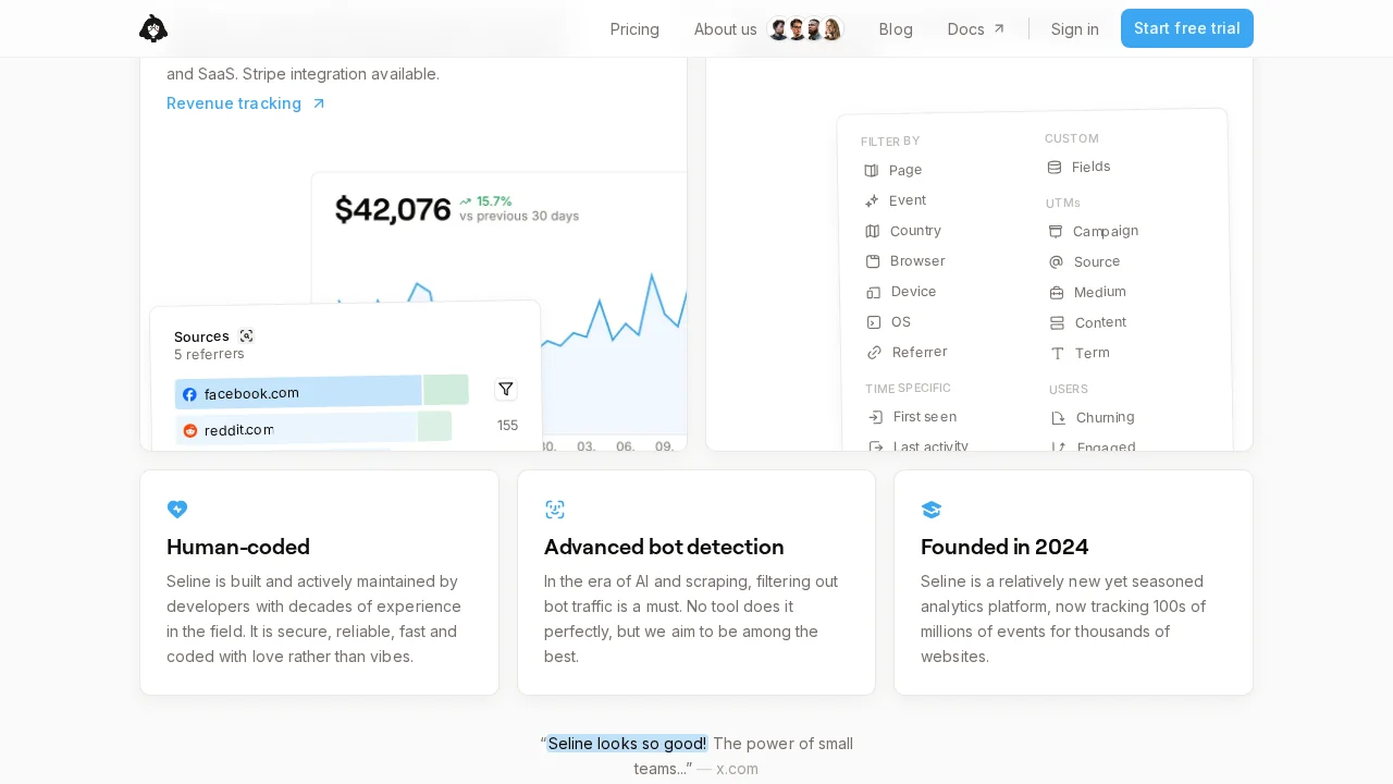 Seline Analytics screenshot 1