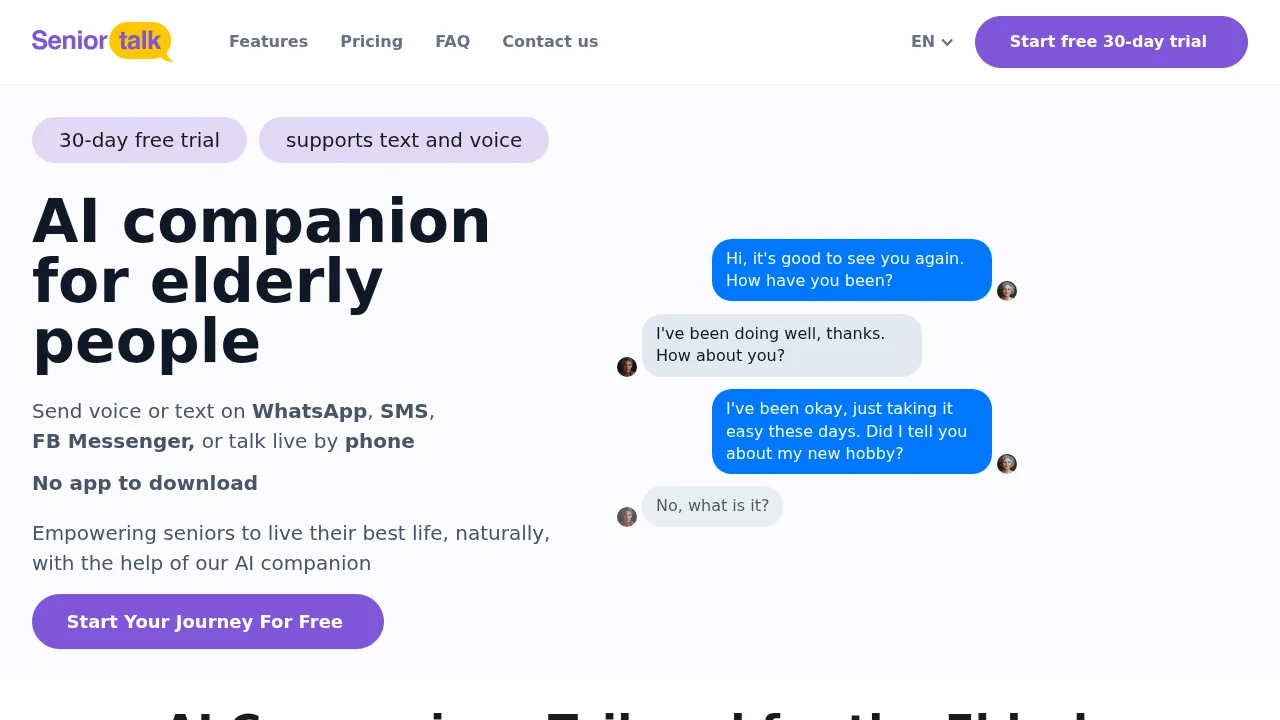 SeniorTalk screenshot 1