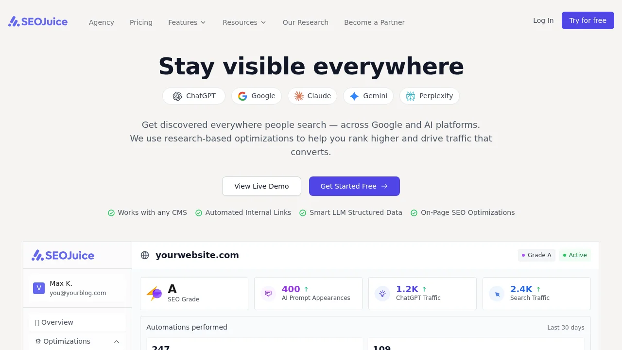 SEOJuice screenshot 1
