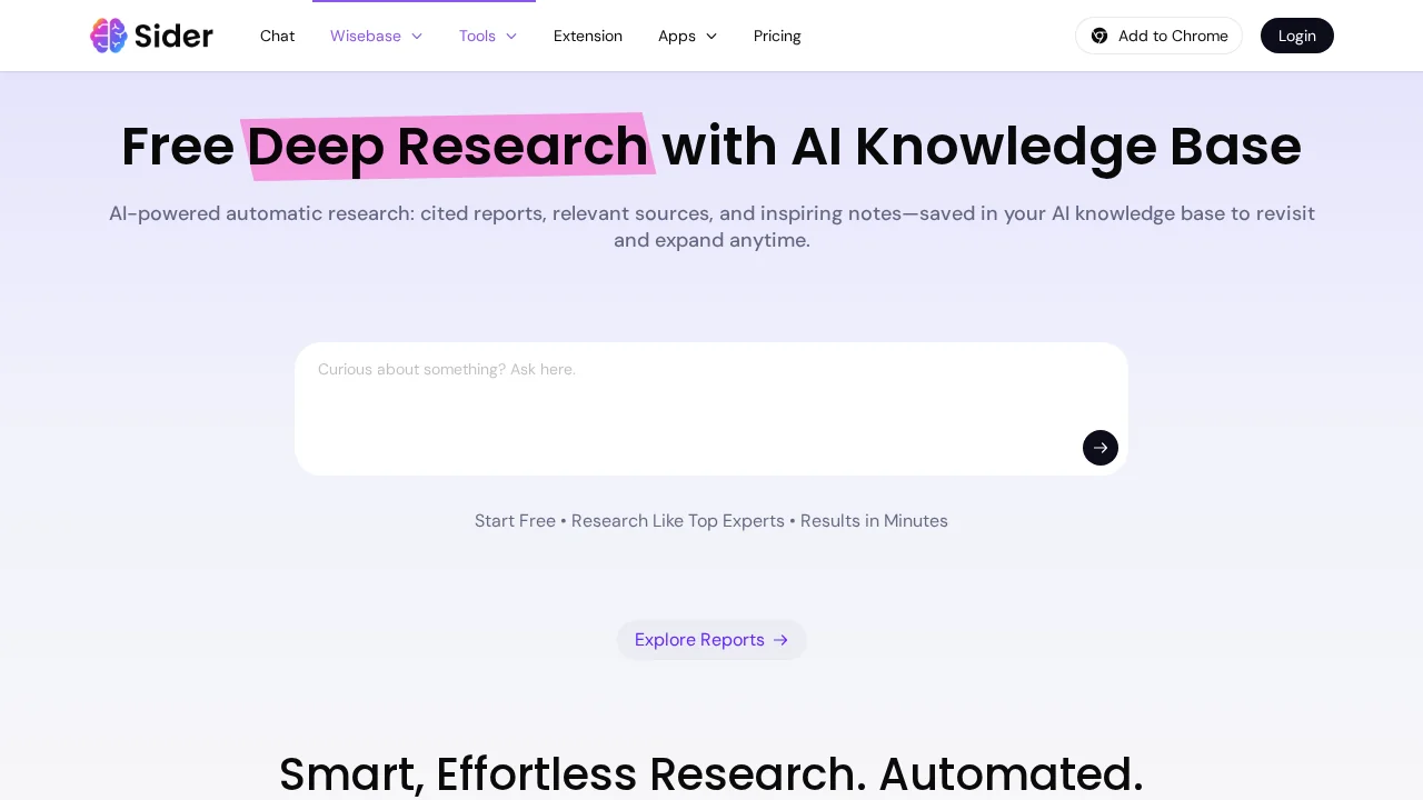 Sider Deep Research screenshot 1