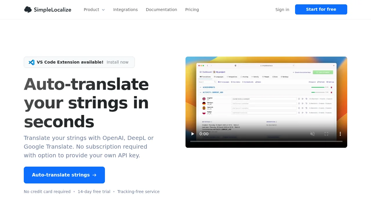 SimpleLocalize screenshot 1