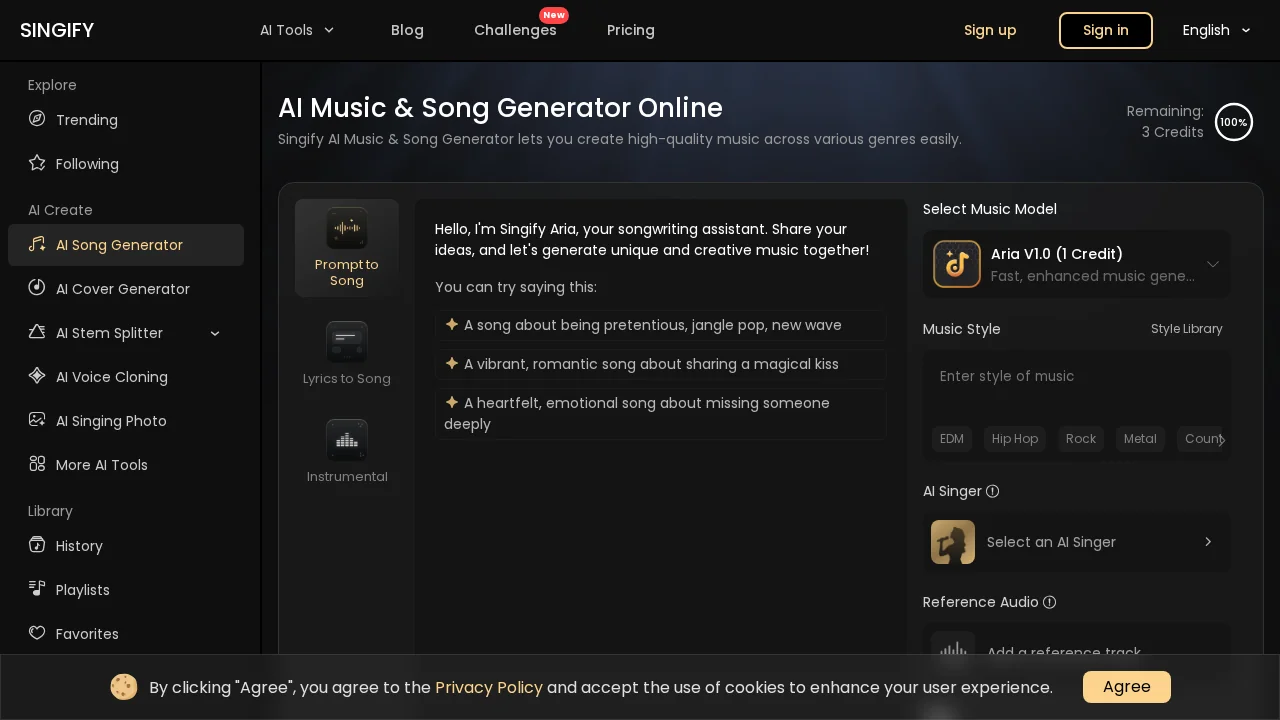 Singify screenshot 1