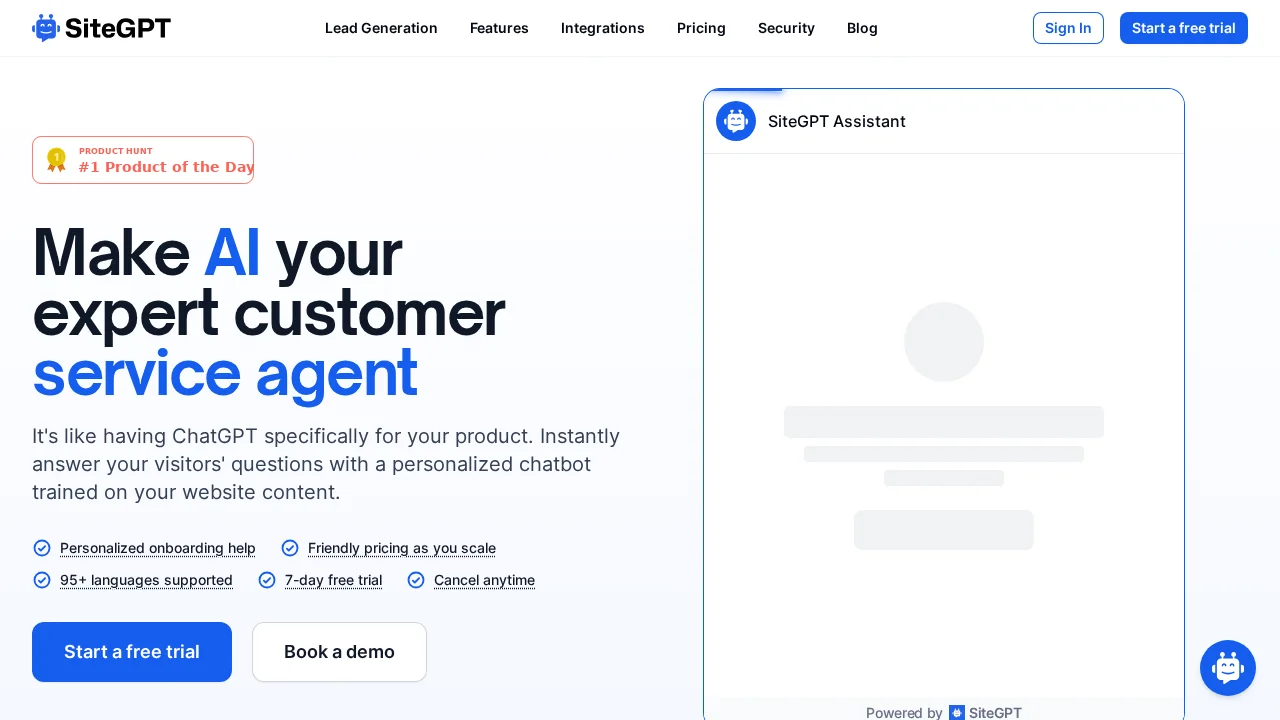 SiteGPT screenshot 1