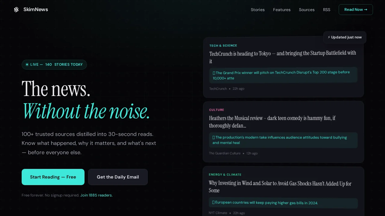 SkimNews screenshot 1