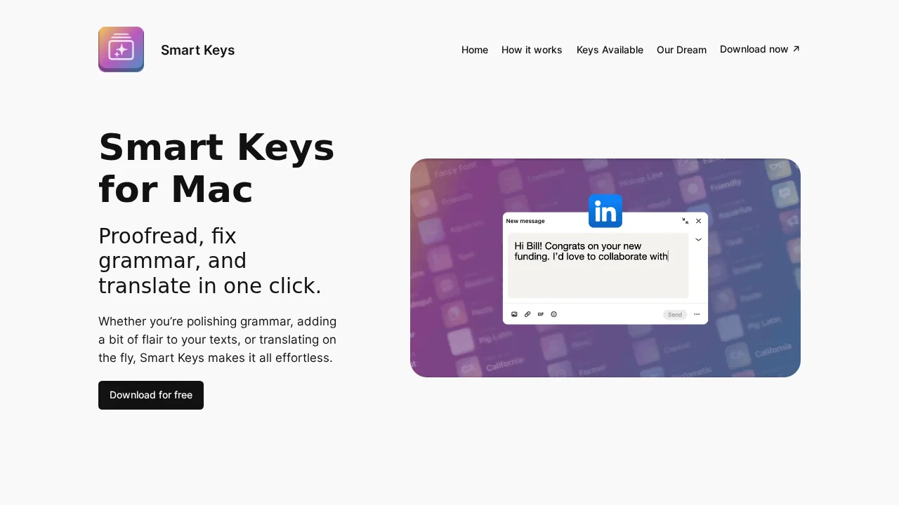 Smart Keys for Mac screenshot 1