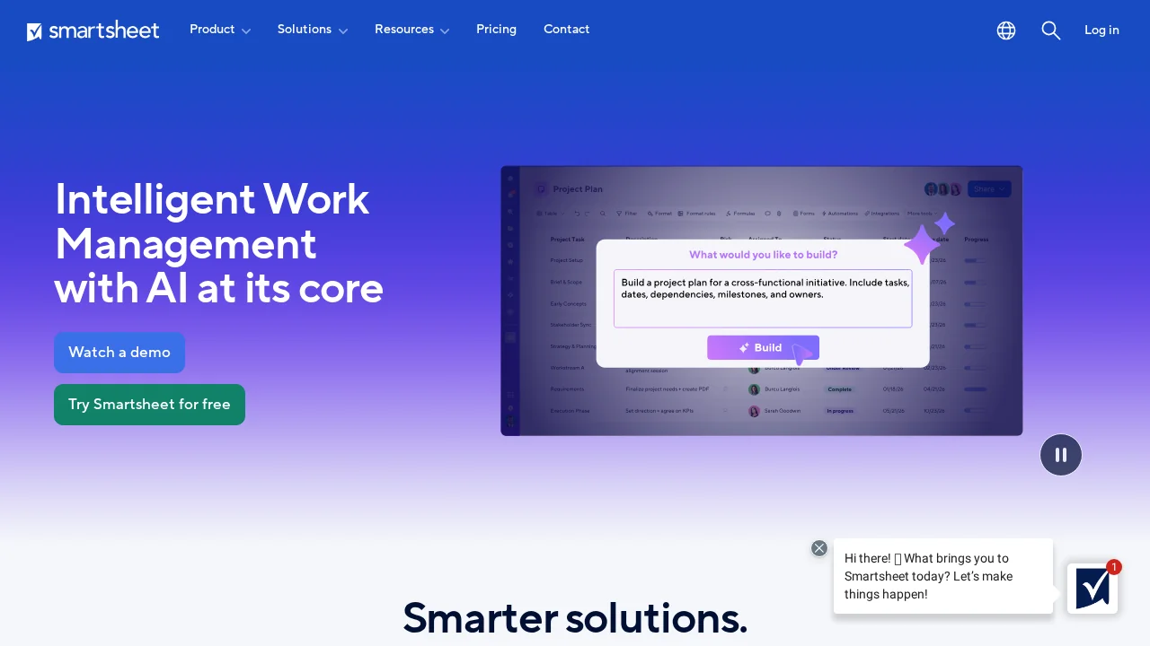 Smartsheet screenshot 1