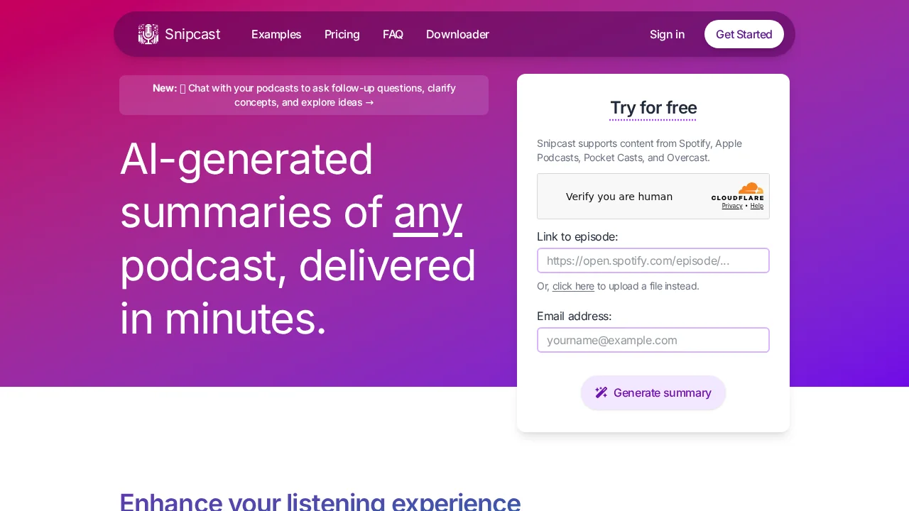 Snipcast screenshot 1