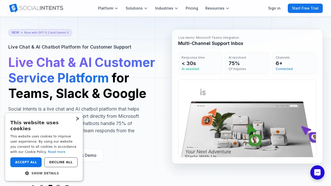 Social Intents screenshot 1
