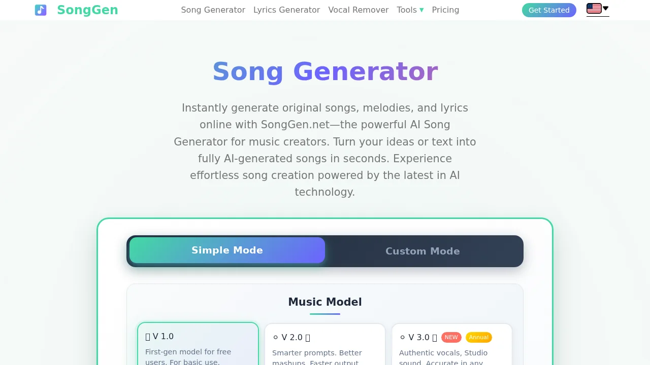 SongGen.net screenshot 1