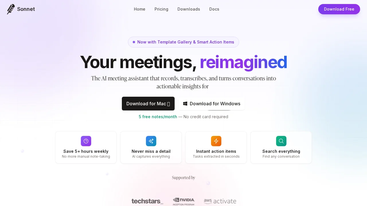Sonnet AI screenshot 1