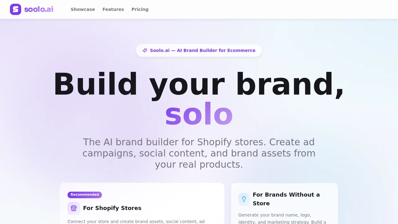 Soolo.ai - AI Brand Builder screenshot 1