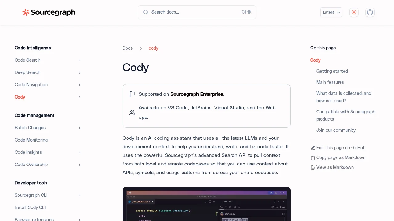 Sourcegraph Cody screenshot 1