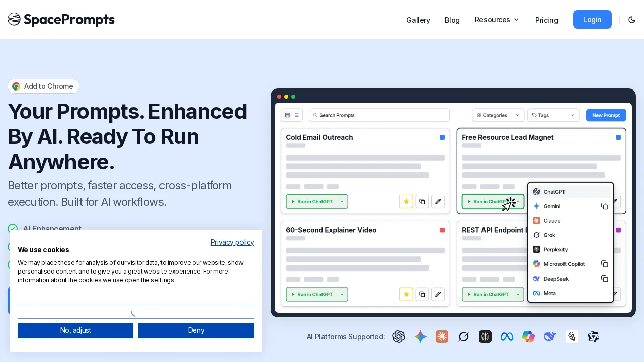 SpacePrompts screenshot 1