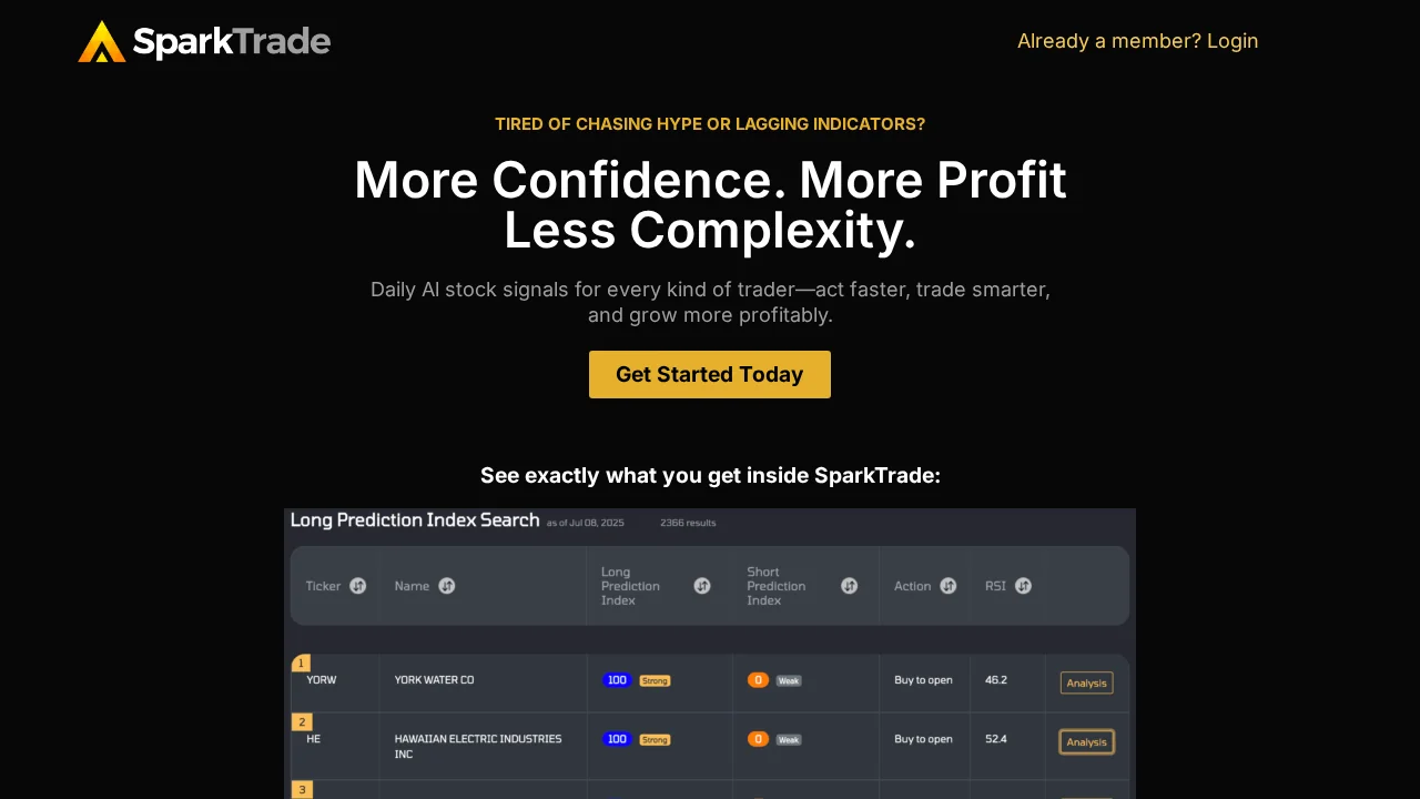 Sparktrade screenshot 1